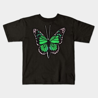 Butterfly 02p, transparent background Kids T-Shirt